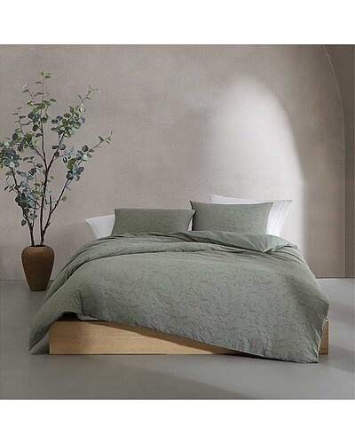 Calvin Klein Branching Leaves Cotton Duvet Cover Set