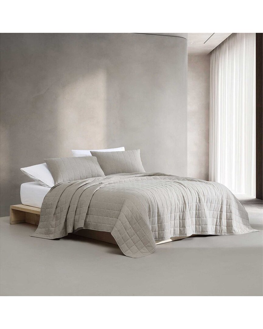 Calvin Klein Melange Flannel Cotton Quilt
