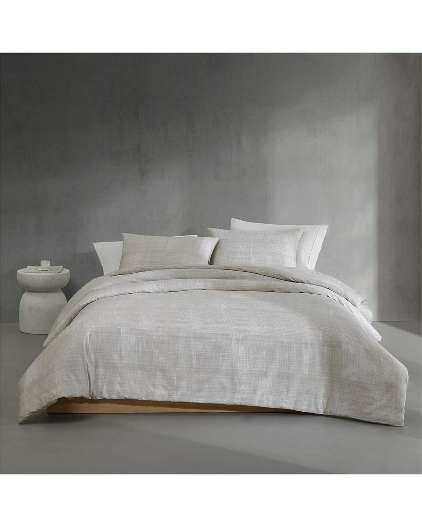 Calvin Klein 220 Thread Count Textural Rib Cotton Sateen Comforter Bedding Set