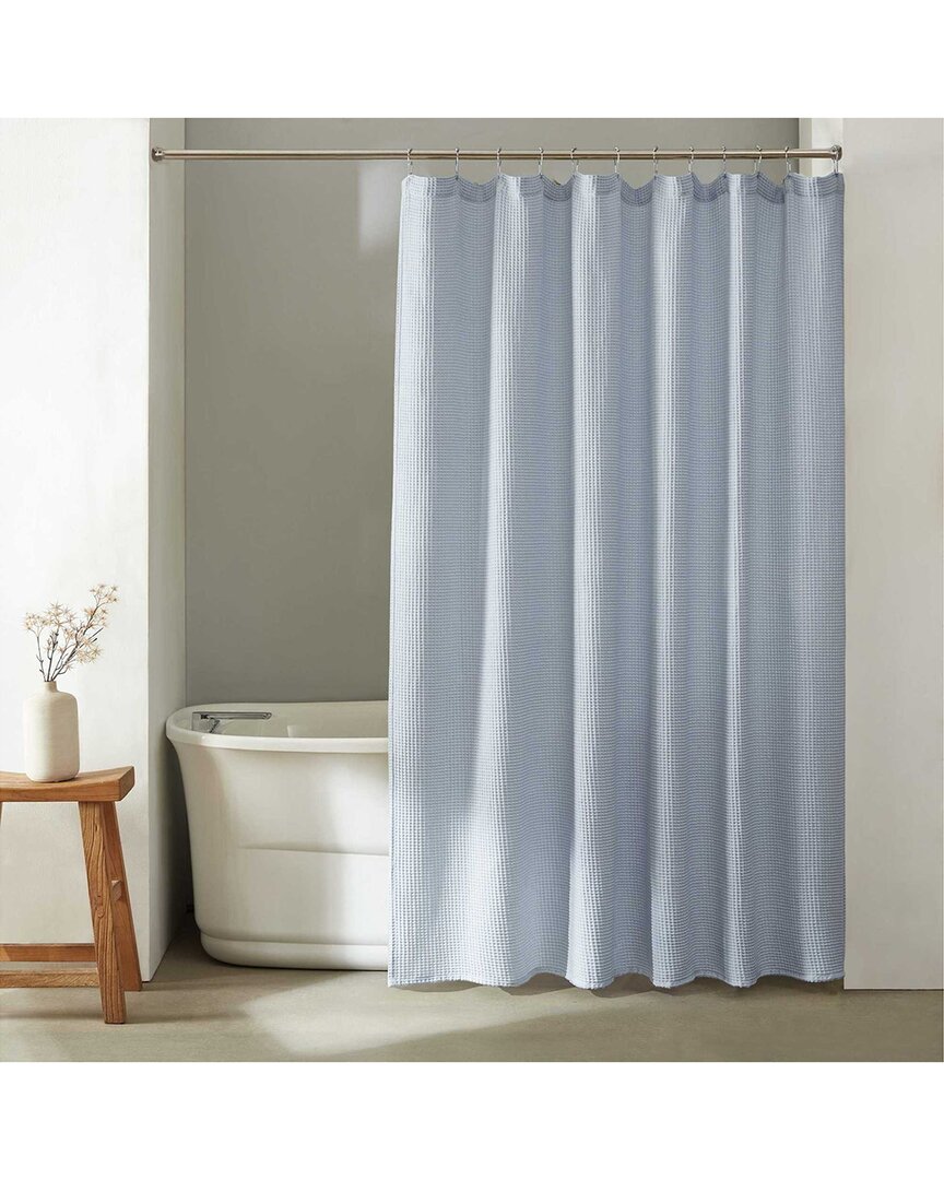 Calvin Klein Waffle Solid Blend Waffle Shower Curtain