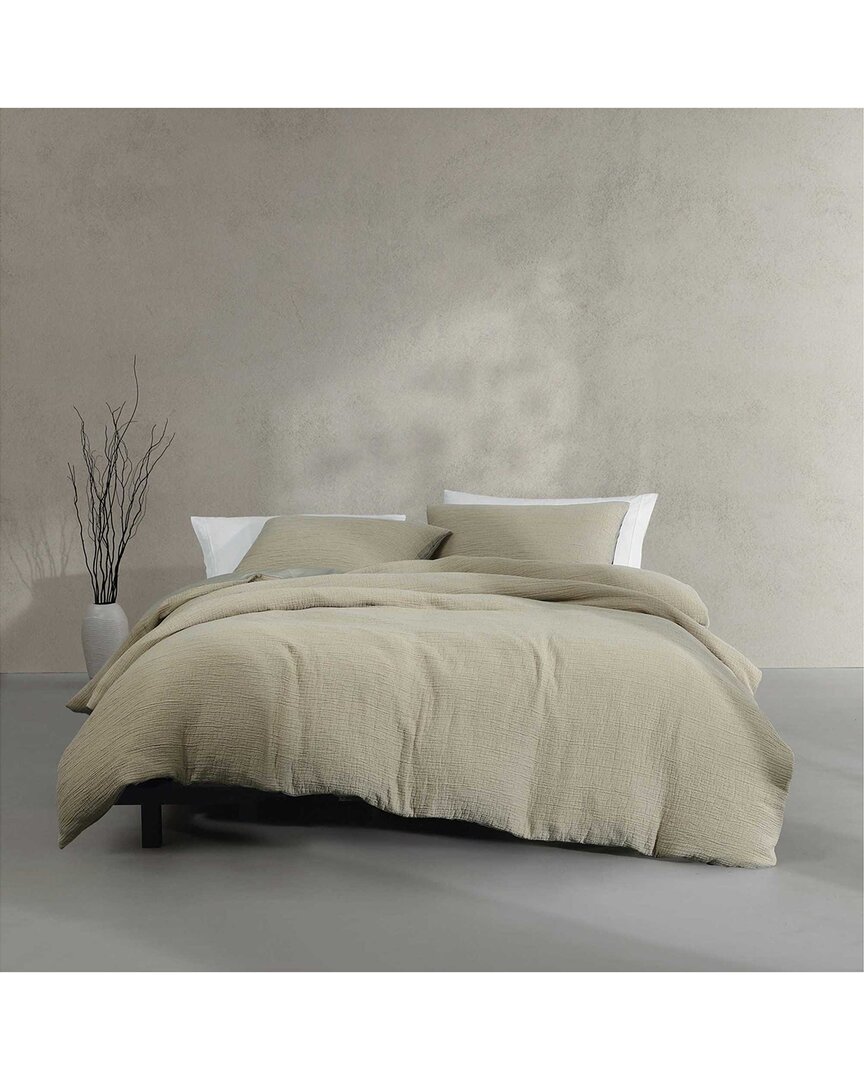 Calvin Klein Washed Texture Cotton Jacquard Duvet Cover Set