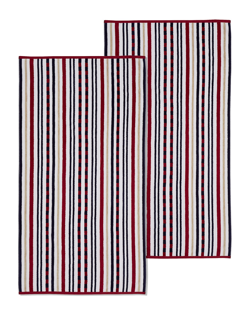 Shop Superior Striped Oversized 2pc Beach Cotton Towel Set