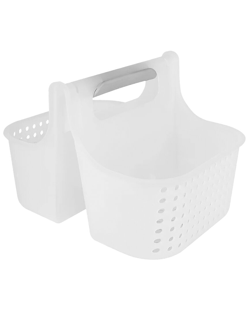 J&v Textiles Portable Shower Caddy In White