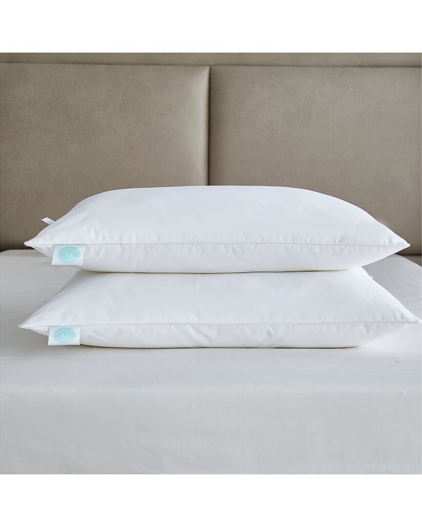 Kathy Ireland Brrr Pro Cooling Tencel Lyocell Down-alternative Medium Jumbo Pillow 2-pack In White