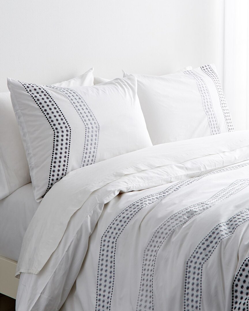 Melange Home Vail Embrodiery Duvet Set In White