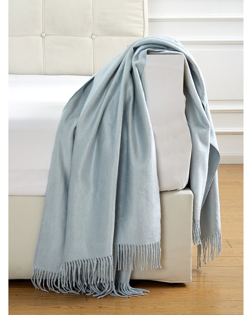 Melange Plaza Silk Throw In Blue