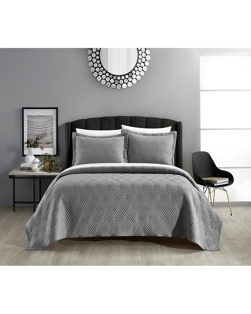 Shop New York And Company New York & Company Marling Grey Quilt Set