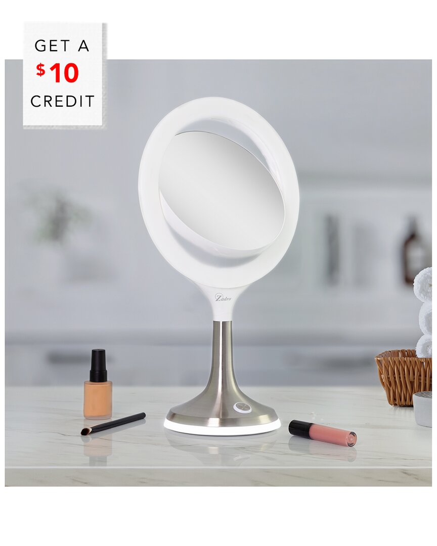 Zadro Solana Ring Light Pro Ultra Bright Led Vanity Mirror In White