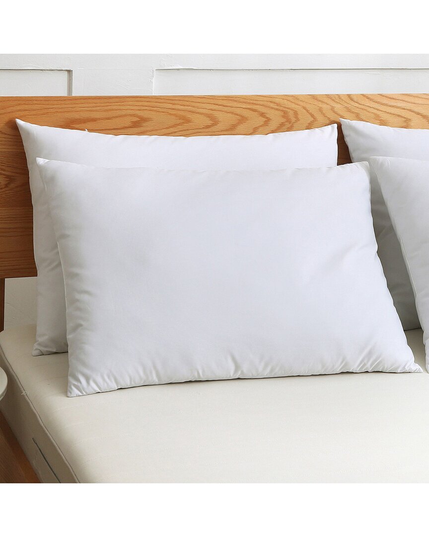 St. James Home 2 Pack Cotton Silver Goose Nano Feather Pillows In White