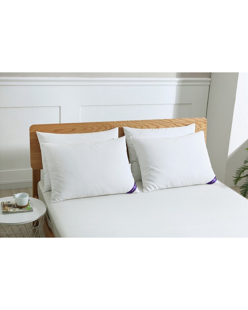 St. James Home 4 Pack Cotton Silver Duck Feather Pillows In White