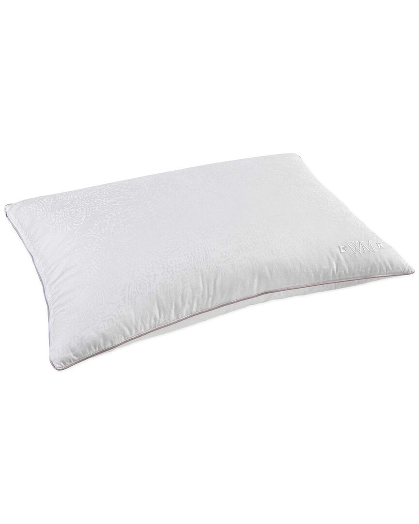 Wesley Mancini Collection Down Blend Jacquard Pillow With Removable Cover In White