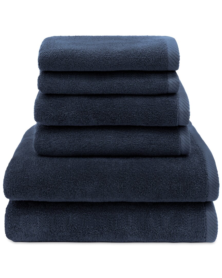 Linum Home Textiles 100% Turkish Cotton Ediree 6pc Towel Set In Blue