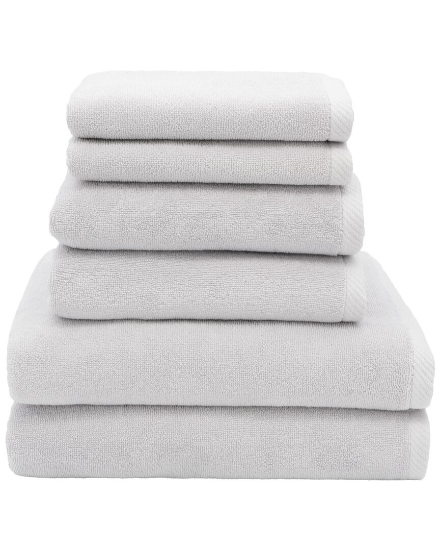 Linum Home Textiles 100% Turkish Cotton Ediree 6pc Towel Set In Silver