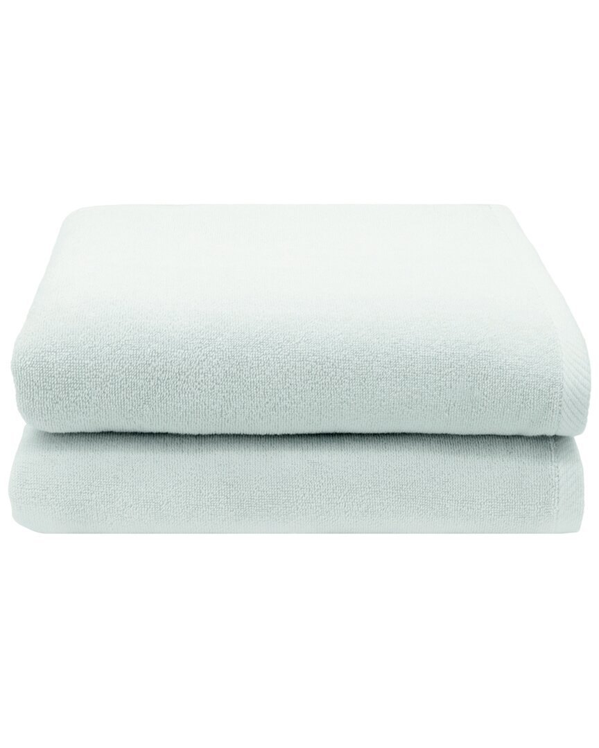 Linum Home Textiles 100% Turkish Cotton Ediree Bath Towels (set Of 2) In Aqua