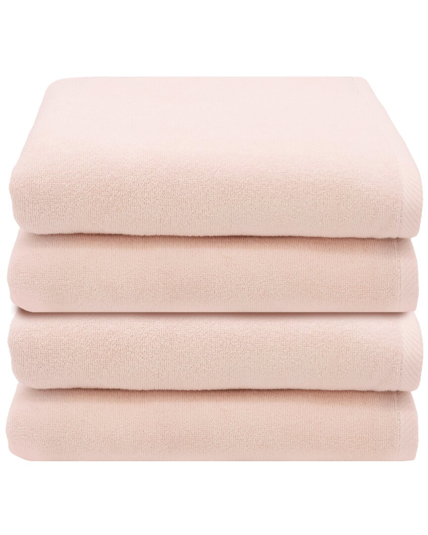 Linum Home Textiles 100% Turkish Cotton Ediree Bath Towels (set Of 4) In Pink