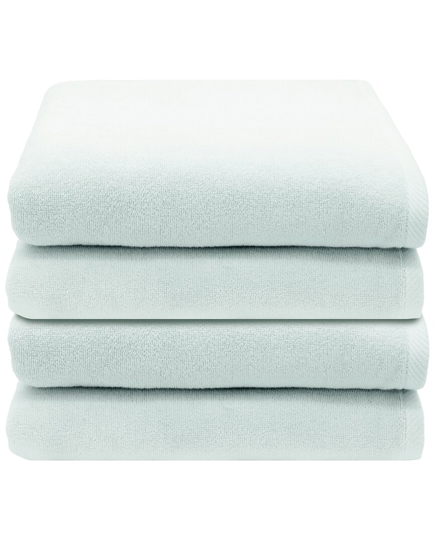 Linum Home Textiles 100% Turkish Cotton Ediree Bath Towels (set Of 4) In Aqua