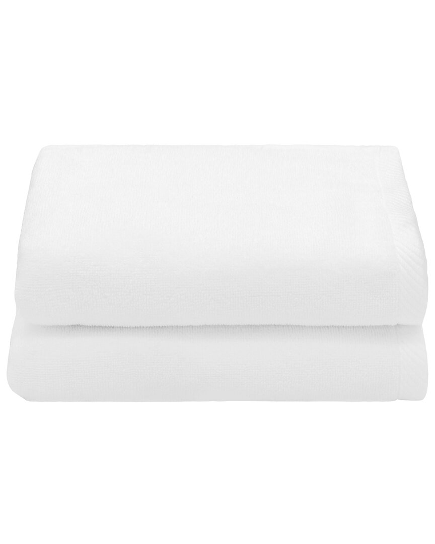 Linum Home Textiles 100% Turkish Cotton Ediree Hand Towels (set Of 2) In White