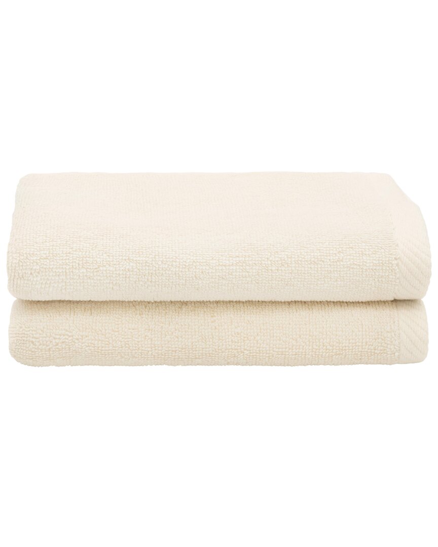 Linum Home Textiles 100% Turkish Cotton Ediree Fingertip Towels (set Of 2) In Beige