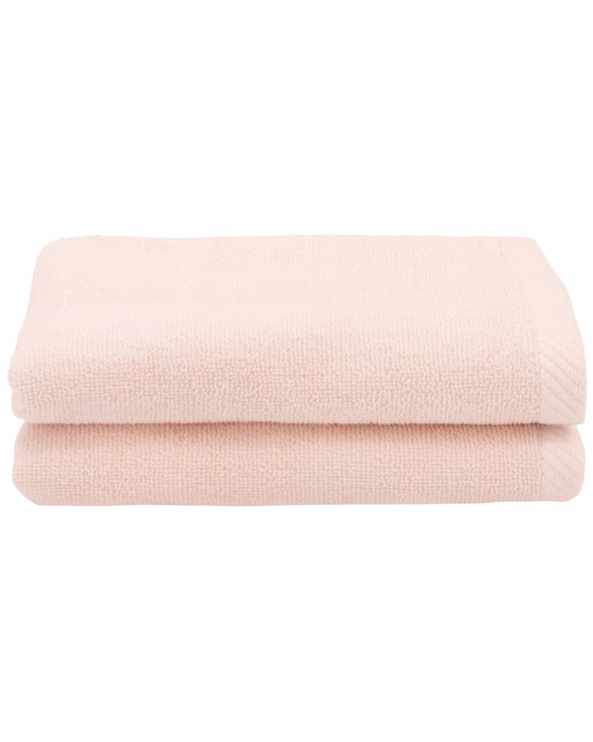 Linum Home Textiles 100% Turkish Cotton Ediree Fingertip Towels (set Of 2) In Blush