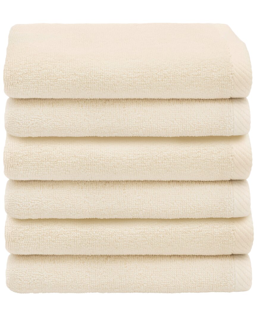 Linum Home Textiles 100% Turkish Cotton Ediree Fingertip Towels (set Of 6) In Beige
