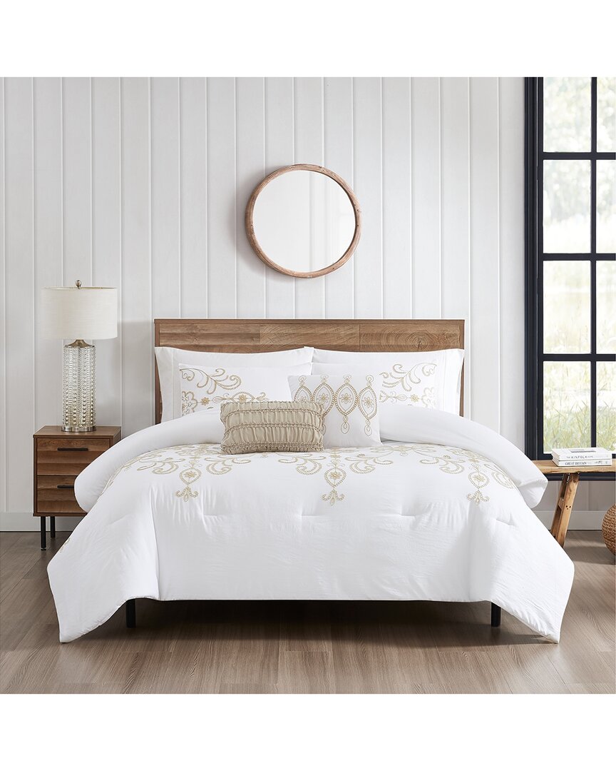 Modern Threads Sabrina Jacquard Comforter Set In White