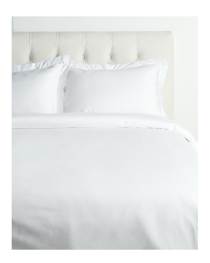 Bombacio Linens Sunrise Collection 420tc Cotton Sateen Duvet Set In White