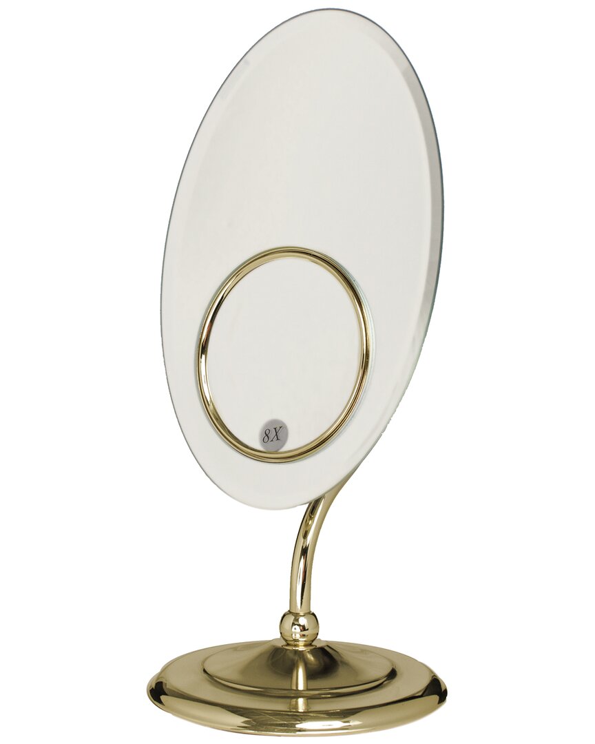 Zadro Oval Tri-optics Pedestal Vanity Mirror With Triple