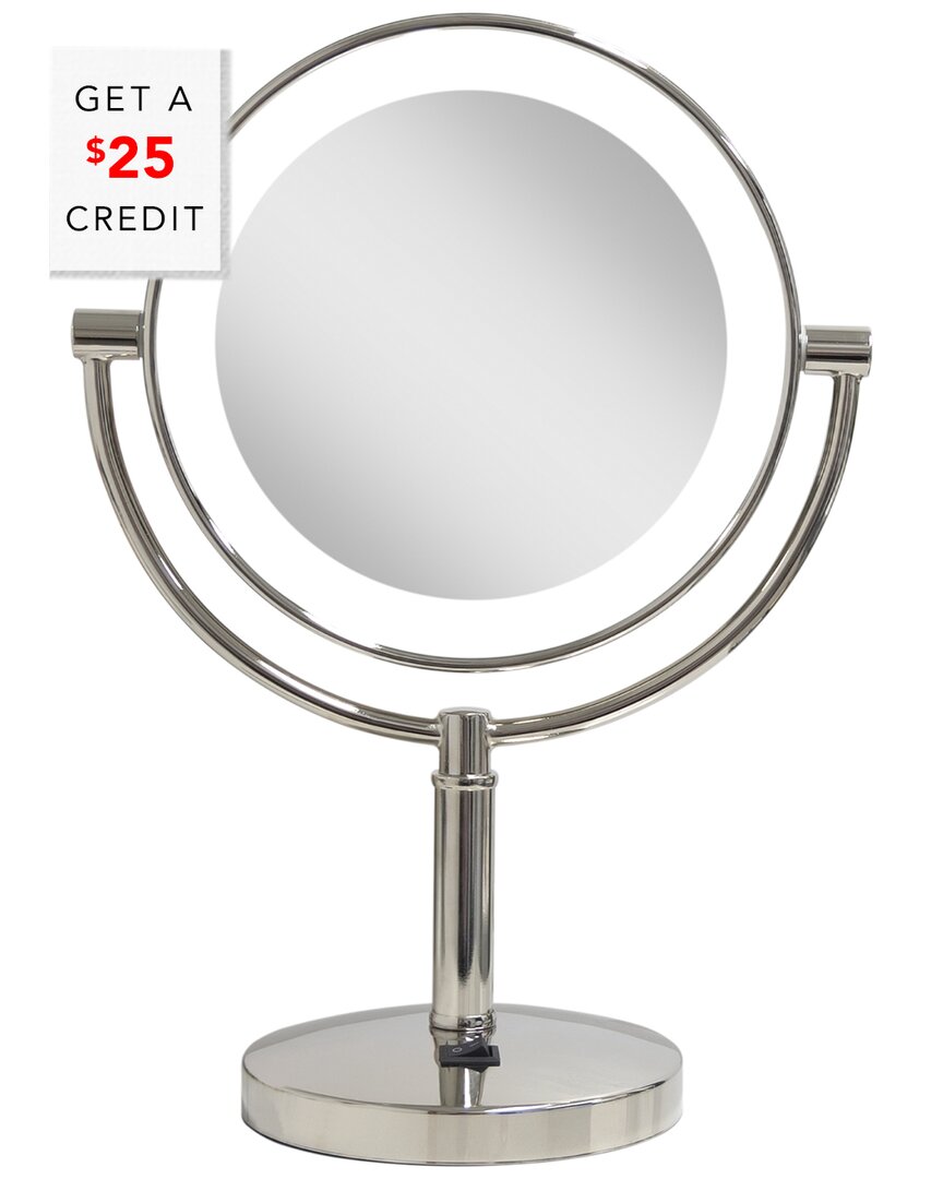 Zadro Led Lighted Vanity Make Up Mirror In Silver
