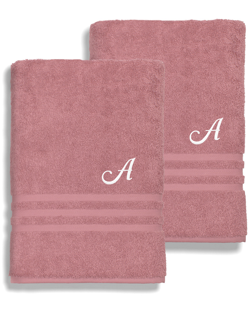 Linum Home Textiles Denzi 2pc Monogrammed Bath Towel Set
