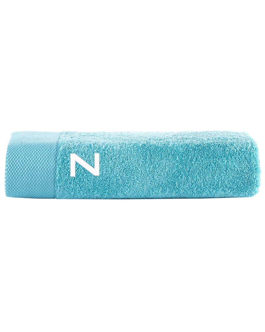 Brooks Brothers Monogrammed Bath Towel In Blue