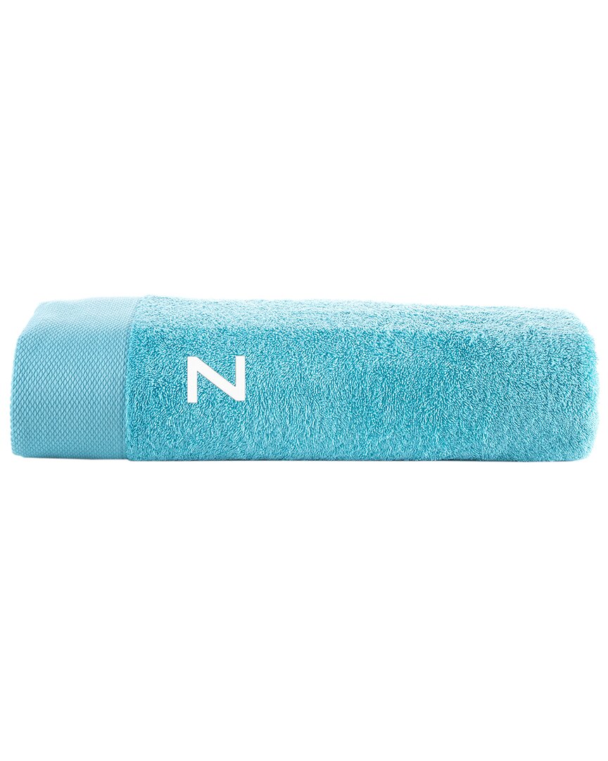 Brooks Brothers Monogrammed Bath Towel In Blue
