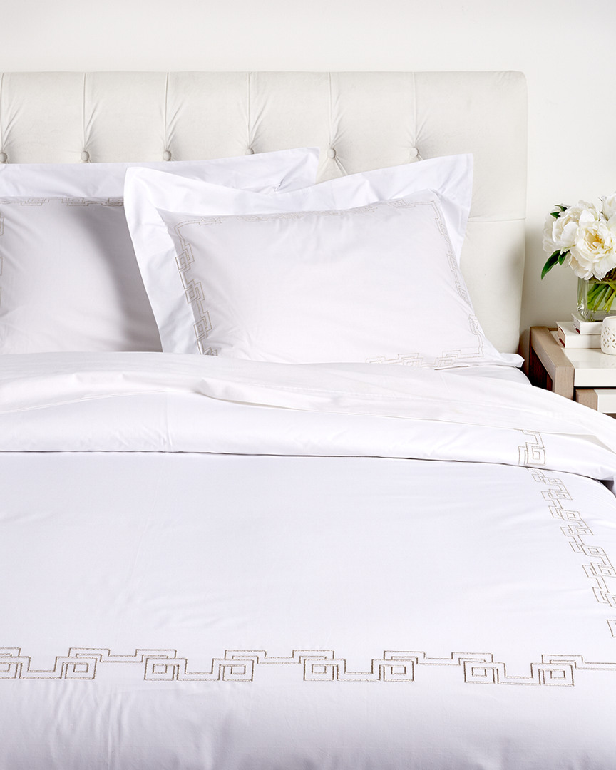 Dea Italian Linens Greek Embroidered Duvet Set