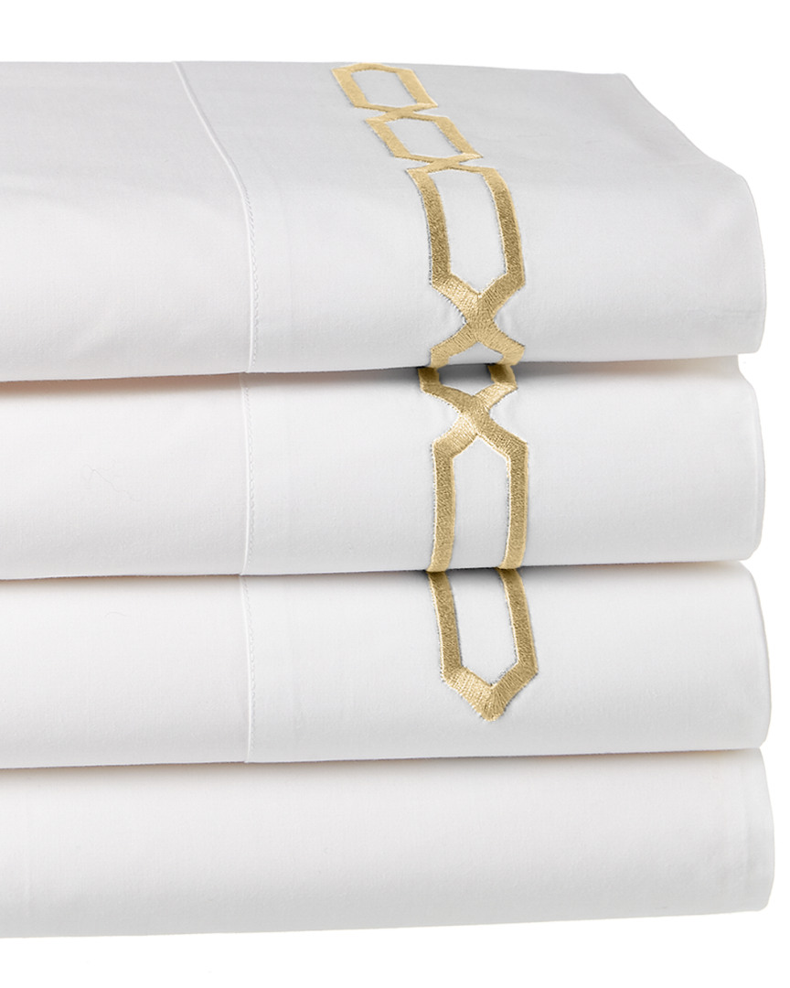 Dea Italian Linens Prato Embroidered Sheet Set