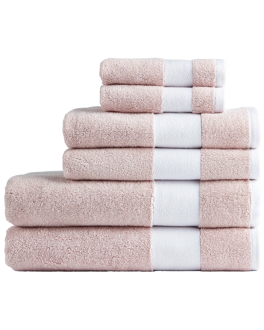 Lacoste Sport Stripe Cotton 6pc Luxury Towel Set