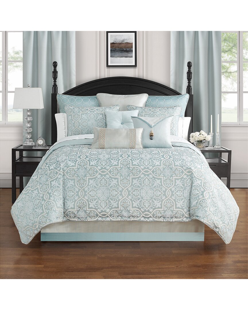 Shop Waterford Dnu Dupe  Arezzo Comforter Set In Blue
