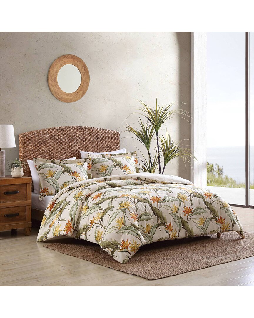 Tommy Bahama Birds Of Paradise 100% Cotton Duvet Cover Set In Brown