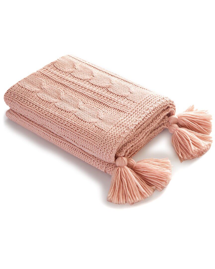 New York And Company Jorja Throw Blanket In Blush