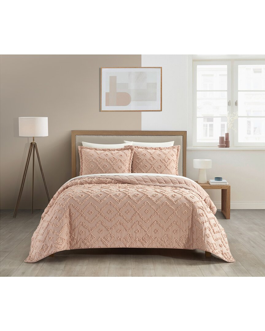 New York And Company New York & Company Cody 3pc Quilt Set In Rose