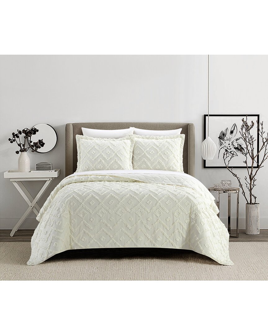 New York And Company Cody 3pc Quilt Set In Beige