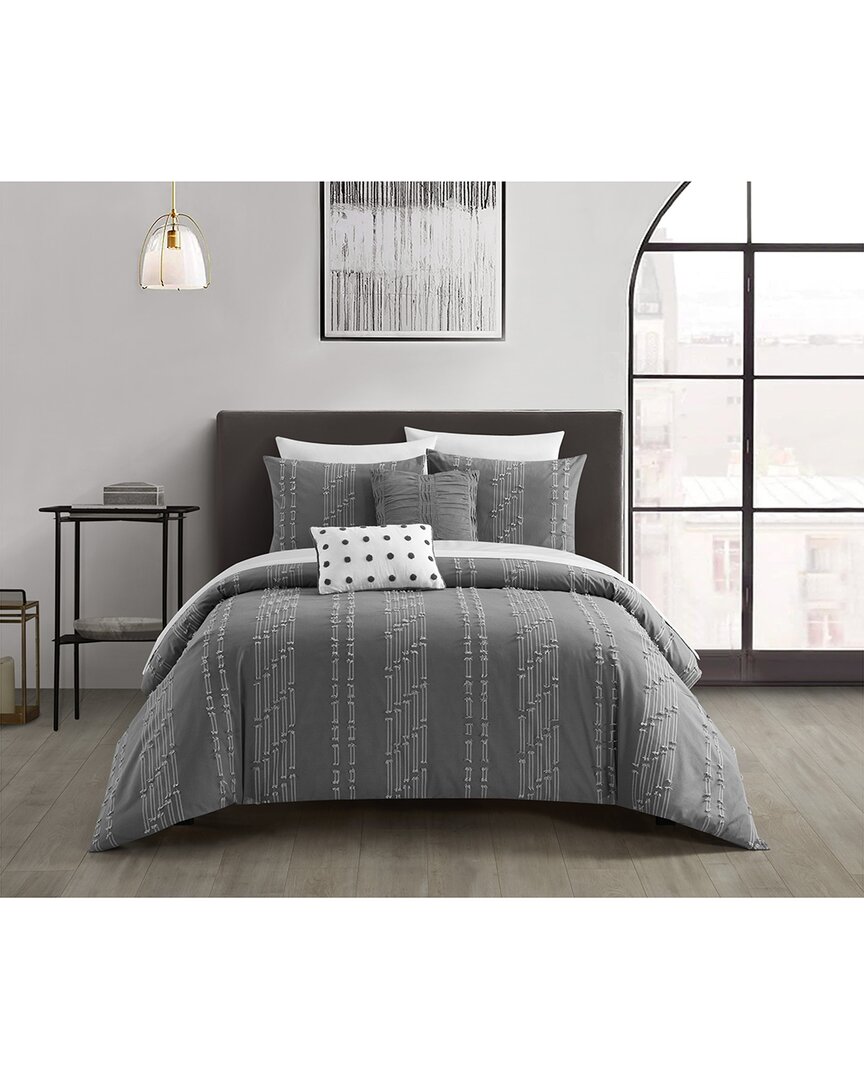 New York And Company Desiree Comforter Set In Grey