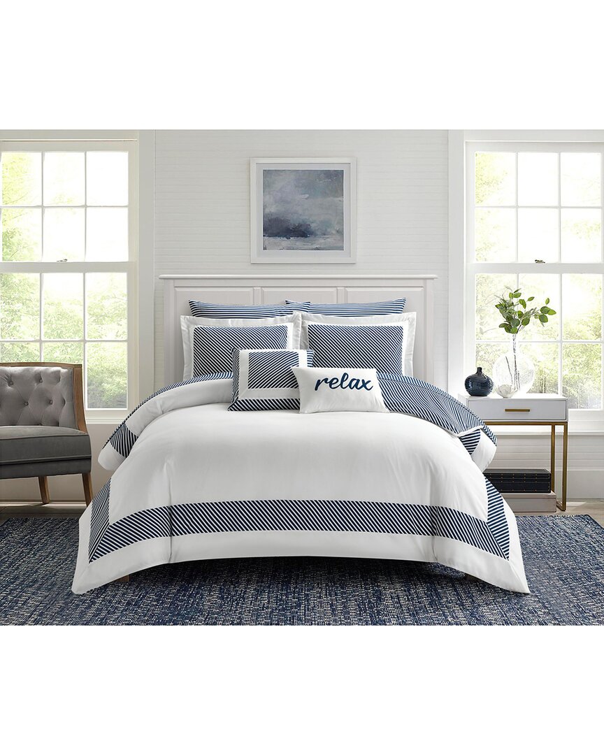 New York And Company New York & Company Gibson Comforter Set In Navy