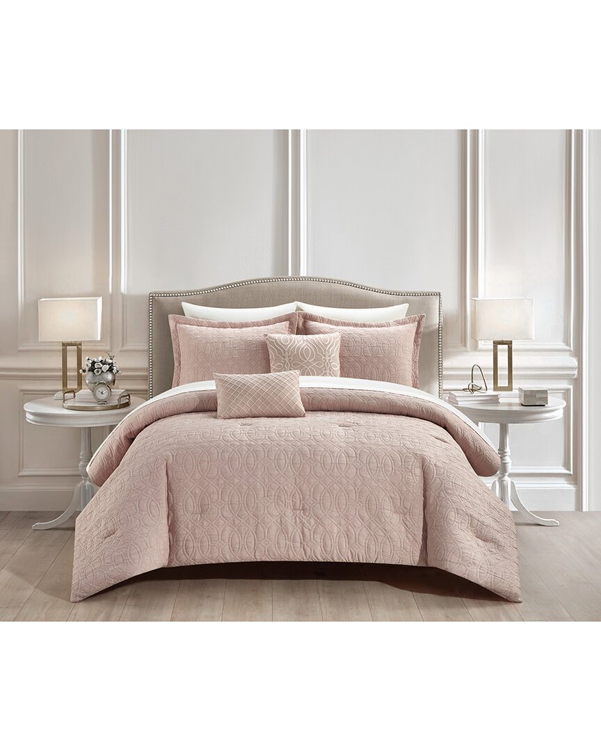 New York And Company New York & Company Trinity Bed In A Bag Comforter Set In Blush