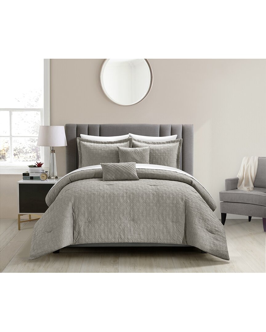 New York And Company New York & Company Trinity Bed In A Bag Comforter Set In Grey