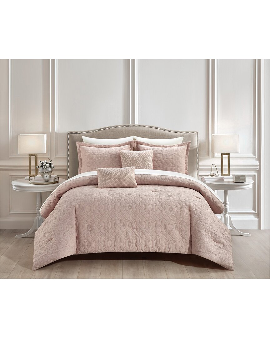 New York And Company New York & Company Trinity Comforter Set In Blush