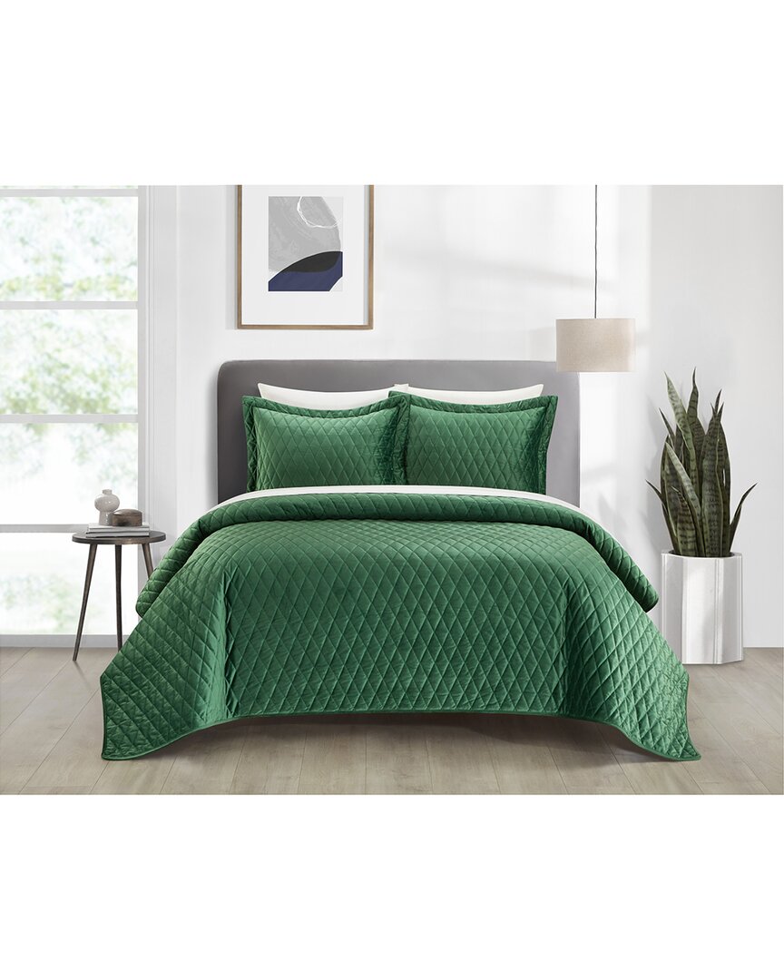 New York And Company Wafa Quilt Set In Green
