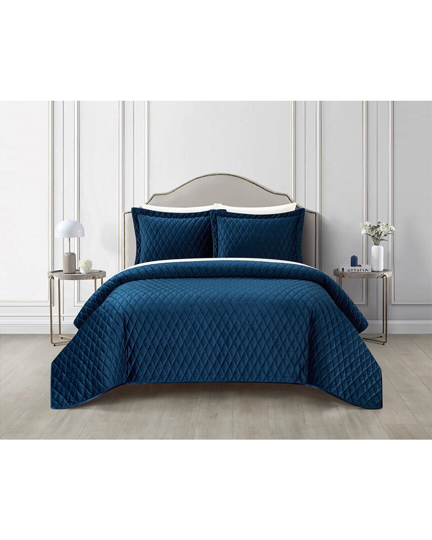 New York And Company New York & Company Wafa Quilt Set In Blue