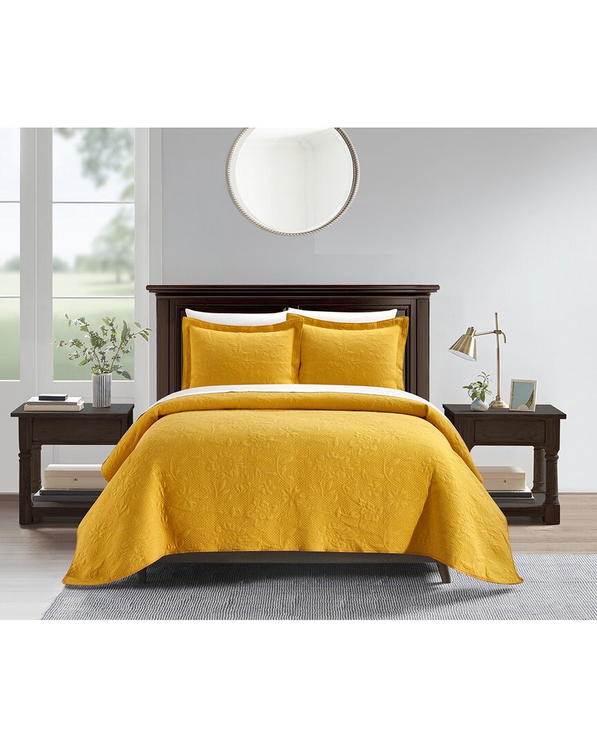 New York And Company Austin Quilt Set In Mustard