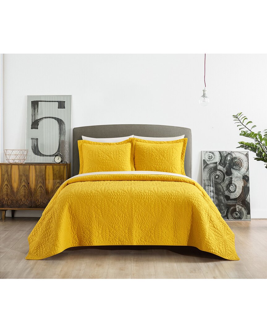 New York And Company Cody Bed In A Bag Quilt Set In Yellow