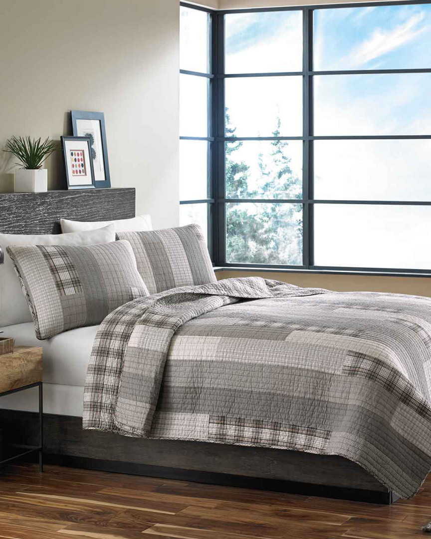 Revman Eddie Bauer Fairview Flannel Quilt Set In Sand