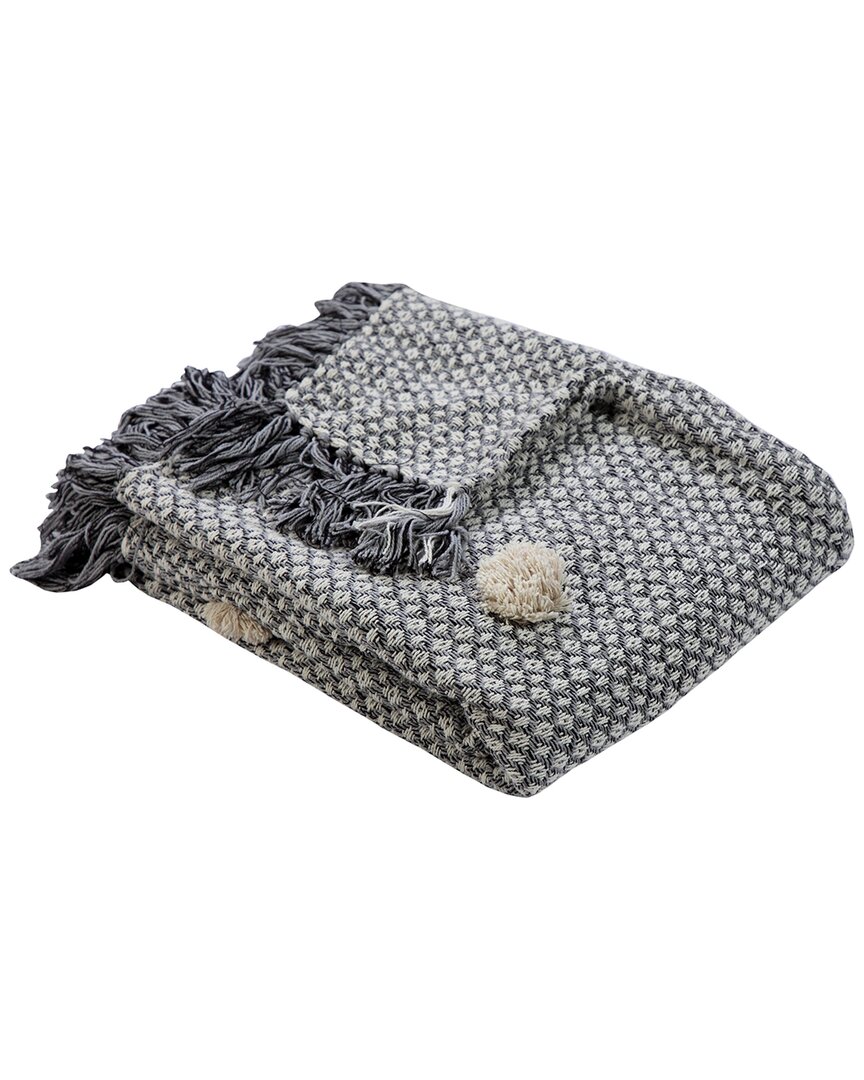 Lr Home Puffed Up Throw Blanket In Gray